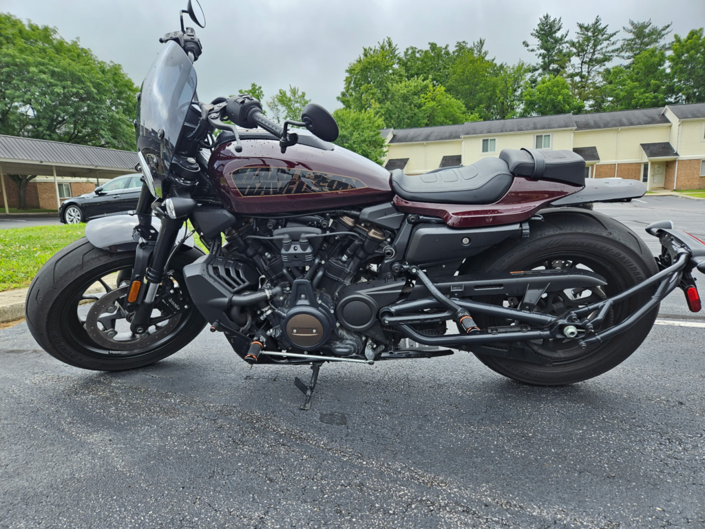 Harley Davidson Maroon Motorcycle